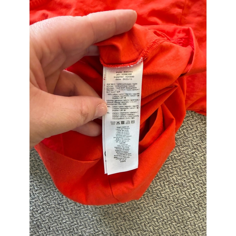 KENZO KIDS Girls Red Flower Designer Logo Basic Crewneck T-Shirt Sz 6A - Picture 6 of 7